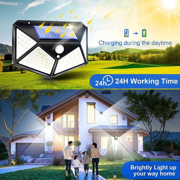 100 LED motion Sensor Light Pack of 2 (2 Lights)