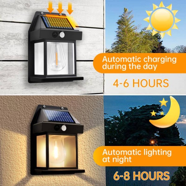 Solar Motion Warm Bulb Light Pack of 2 (2 Lights)